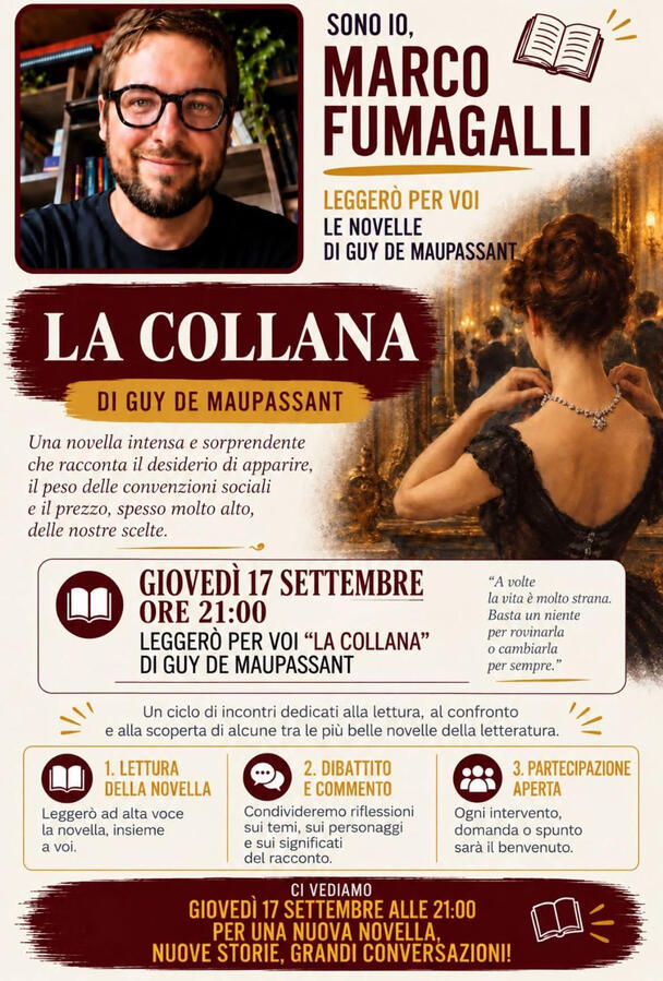 17 settembre, ore 21 · La collana — Guy de Maupassant